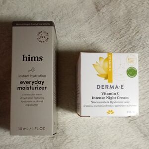 DERMA-E VITAMIN C INTENSE NIGHT CREAM + HIMS EVERYDAY MOISTURIZER BUNDLE NEW!